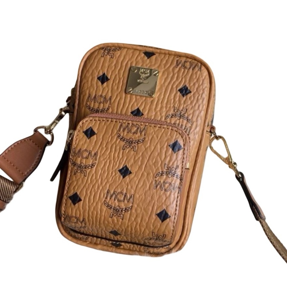 MCM Visetos Camera Crossbody Bag